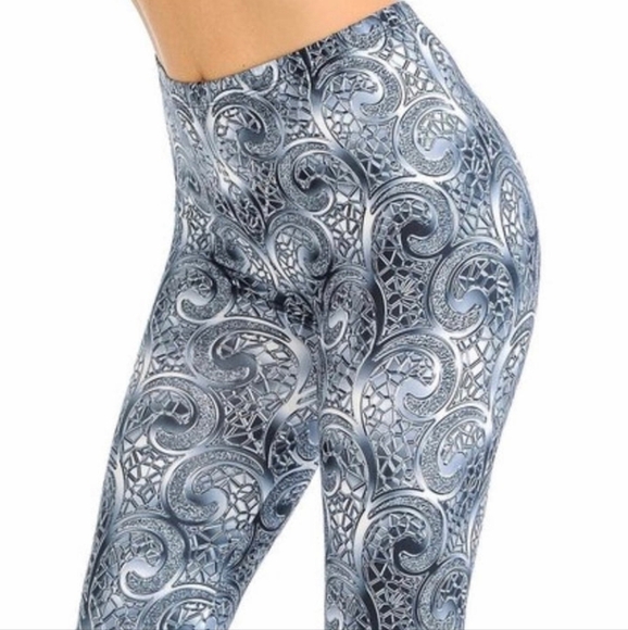 LEGGINGS DEPOT Swirl Abstract Full Length Leggings Size 18 NWT - Picture 3 of 6